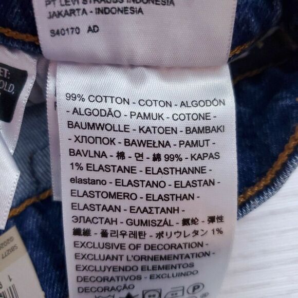 Levis Premium 501 Red Tab Denim Short Womens 16 High Rise Button Fly Cut Off NWT - Picture 5 of 7